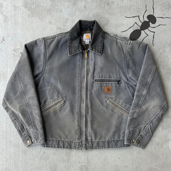 Carhartt Other - Vintage Y2K Carhartt J97 GVL SMALL gray Detroit work wear jacket